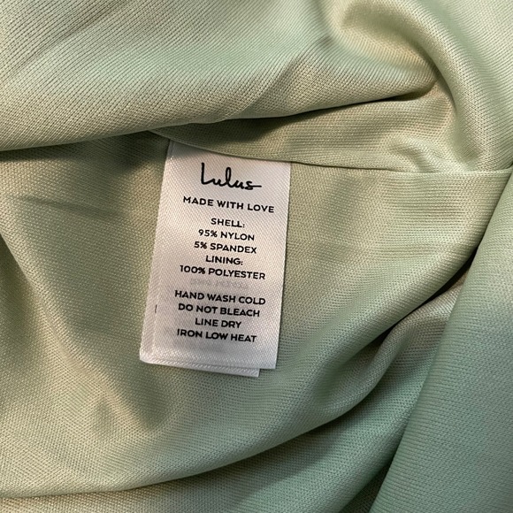 Lulus Sage Green Convertible Strapless Maxi Dress Formal Wedding Guest Gown Sz S - Picture 10 of 14
